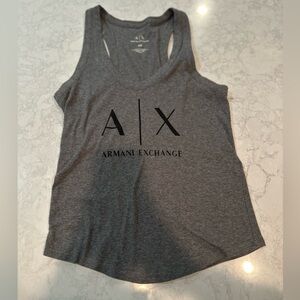 Women's Armani exchange size XS logo gray tank top